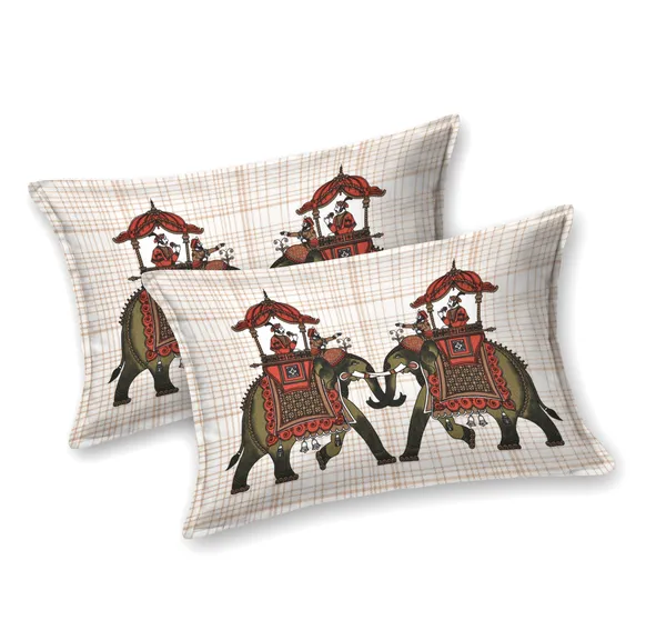 White_Cotton_Royal_Elephant_Parade_Cotton_Bed_Sheet_120X120_Cm_Inches
